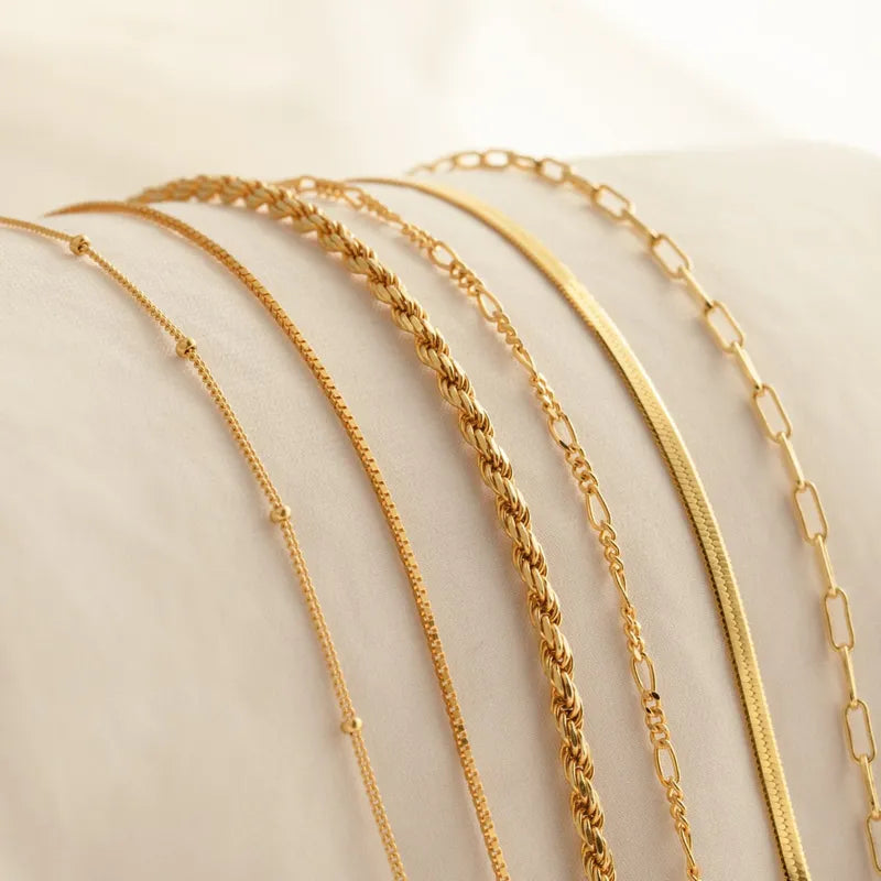 Vintage stackable anklet set