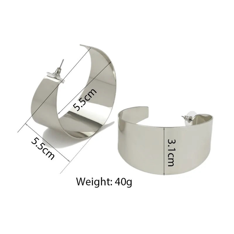 Make them stare hoop earrings