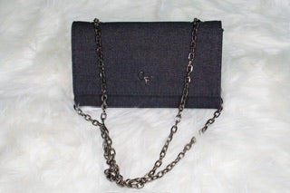 Black Denim Crossbody Bag