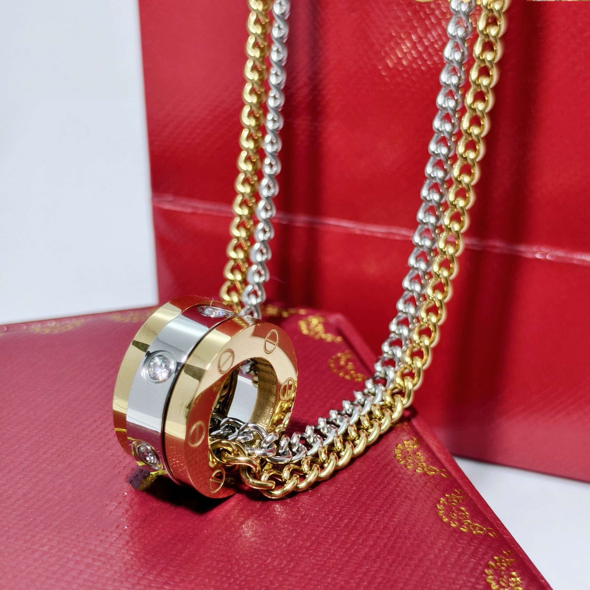 Mix metal necklace