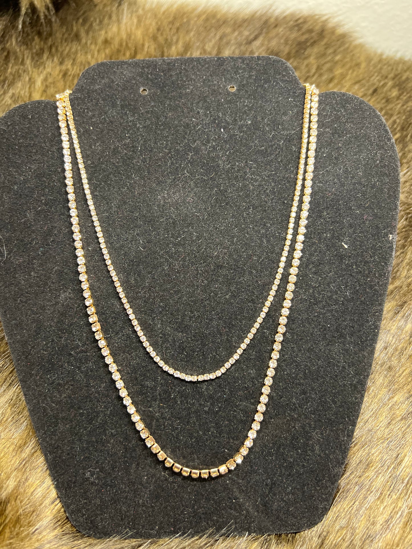 Layered Rhinestone necklace