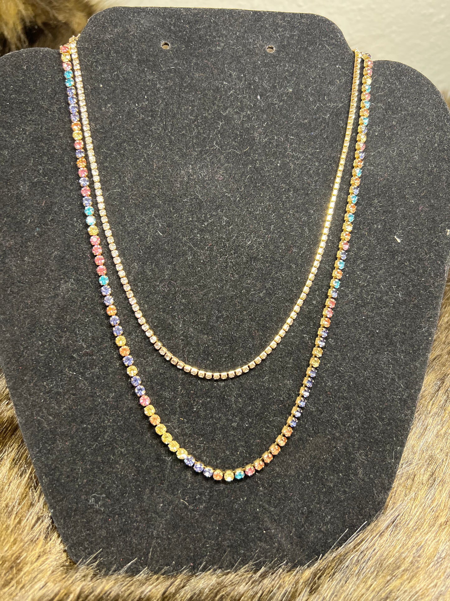 Layered Rhinestone necklace