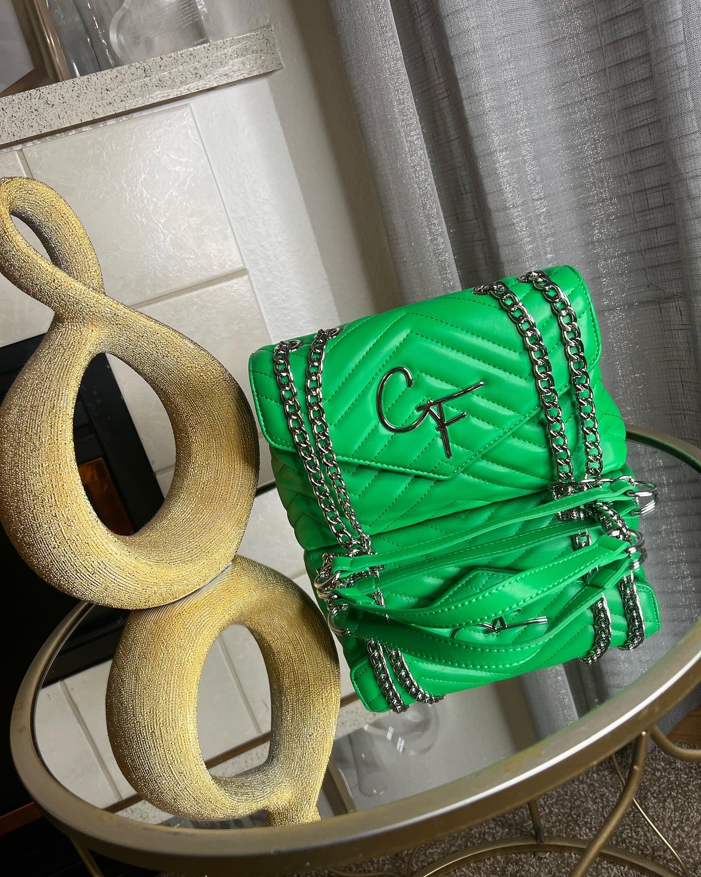 CF LUX SIGNATURE HANDBAG (Green) sm