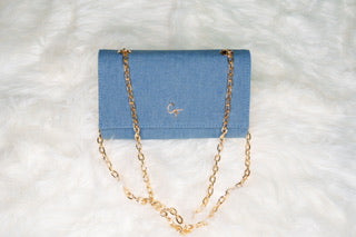 Blue Denim Crossbody Bag