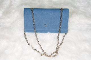 Blue Denim Crossbody Bag