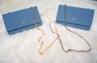 Blue Denim Crossbody Bag