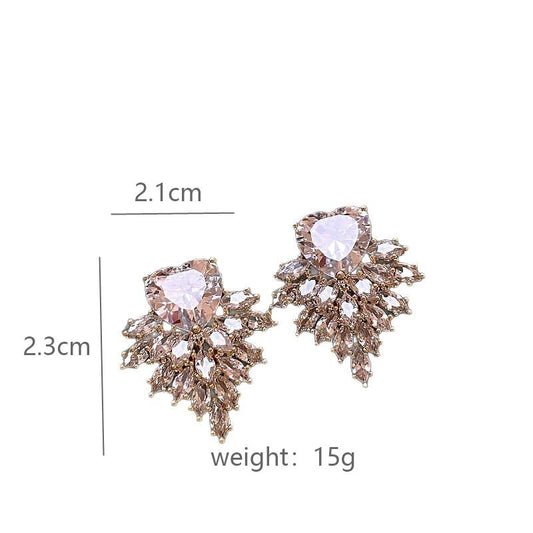 Diamond Hearts Earring