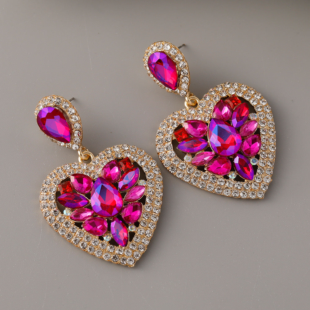 Heart Drop Earrings