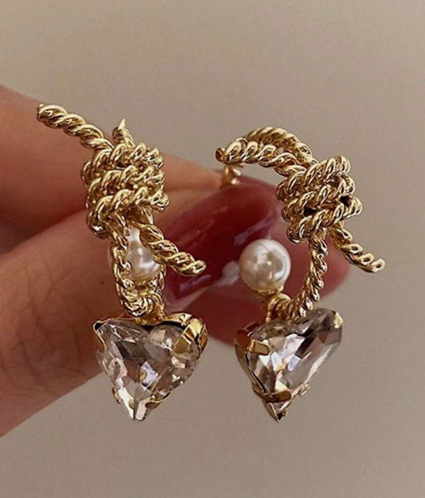 Pearl Hearted Earrings
