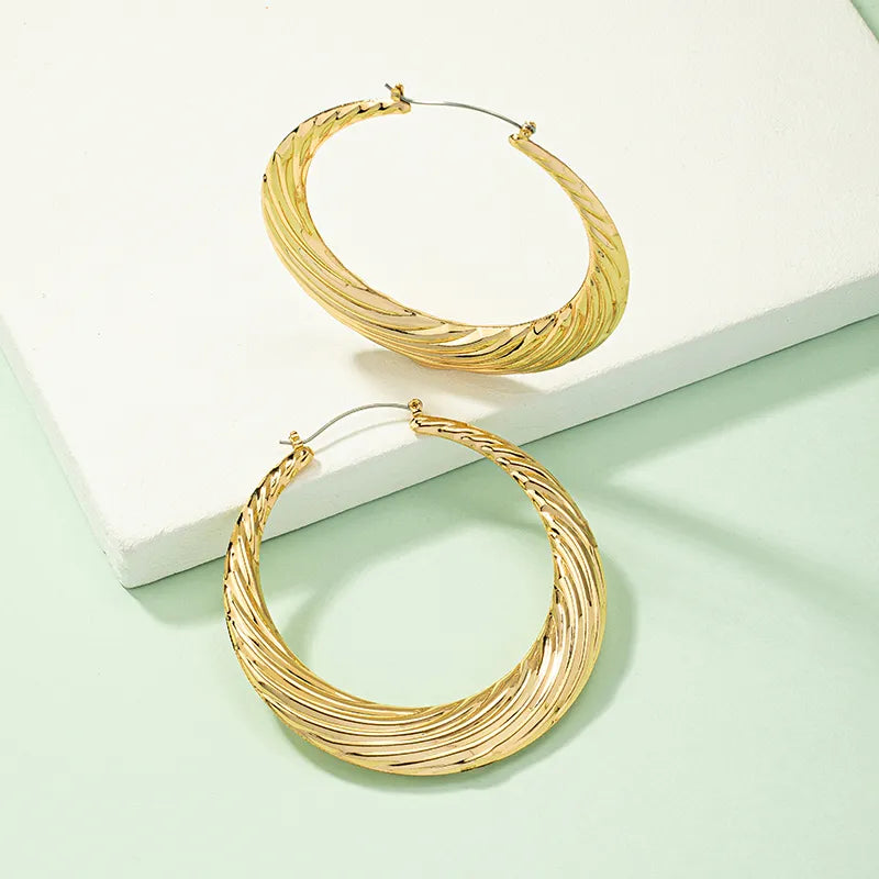 Retro Large Gold Hoops
