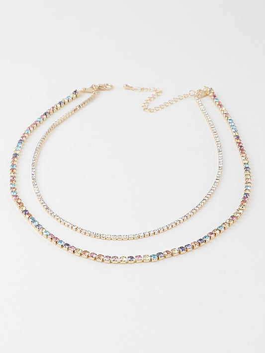 Layered Rhinestone necklace